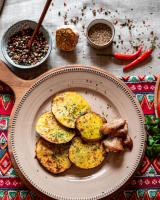 Печеный картофель с салом